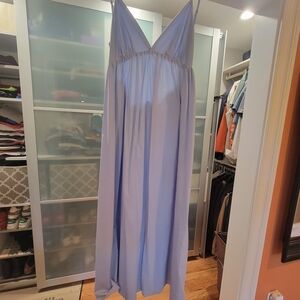 Commense Light Blue Backless Dress